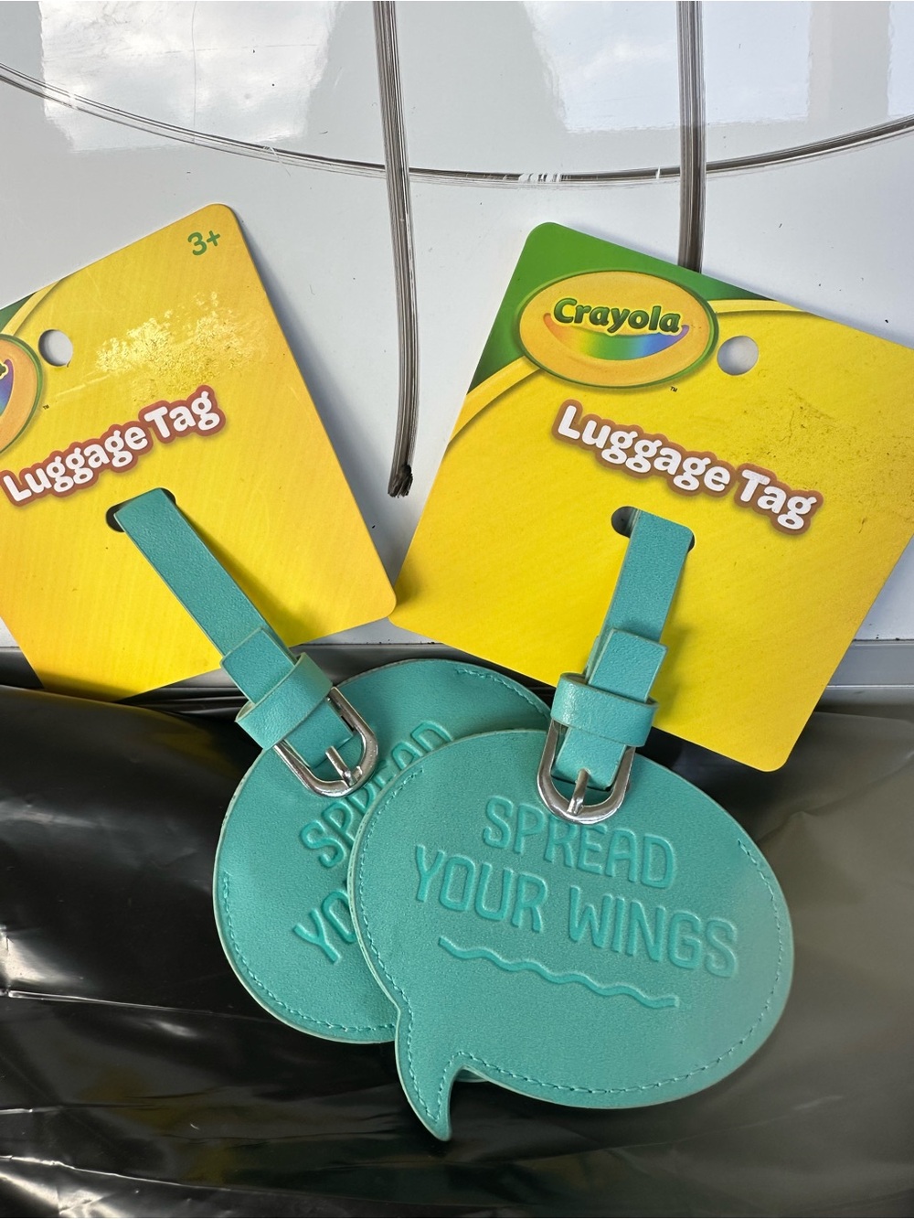 Crayola Teal Speech-Bubble Luggage Tags (Pair)